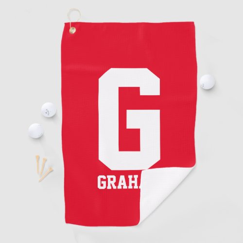 Personalized monogram golf towel gift for men