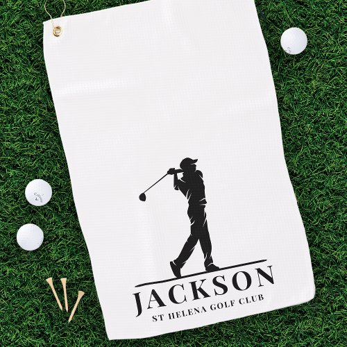 Personalized Monogram Golfer Golf Towel