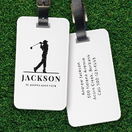 Personalized Monogram Golfer Luggage Tag