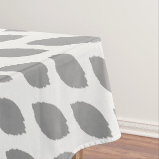 Personalized Monogram Gray Abstract Oval Pattern Tablecloth