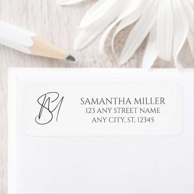 Personalized Monogram Gray and White Label (Insitu)