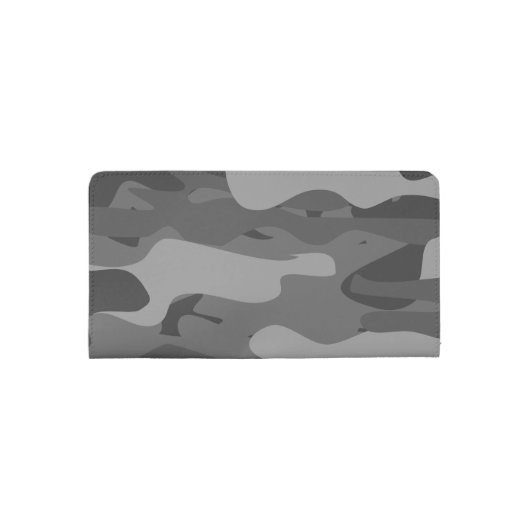 Personalized monogram gray army camo camouflage checkbook cover (Back)