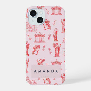 Personalized Monogram Greek Ancient Statue Gifts iPhone 15 Case