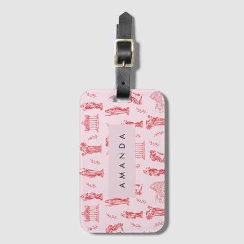 Personalized Monogram Greek Ancient Statue Gifts Luggage Tag