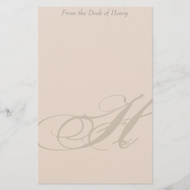 Personalized Monogram H Stationery (Front)