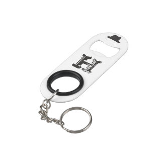 Personalized Monogram Hat Keychain Bottle Opener