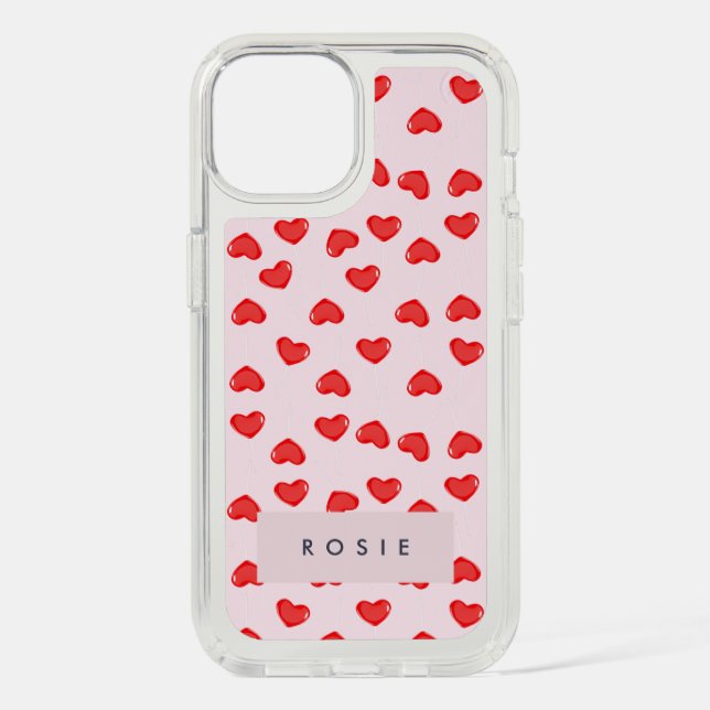 Personalized Monogram Heart Lolipop Valentines Speck iPhone Case (Front)
