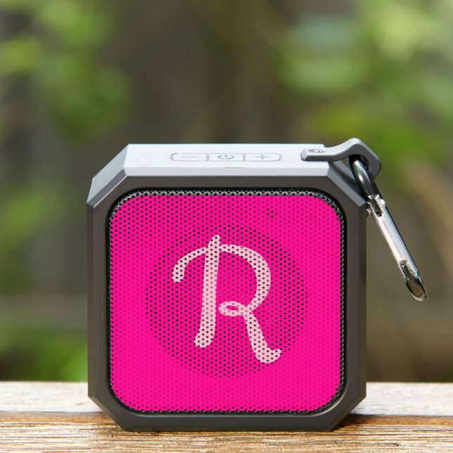 Personalized Monogram Hot Pink Bluetooth Speaker (Insitu(Outdoor))