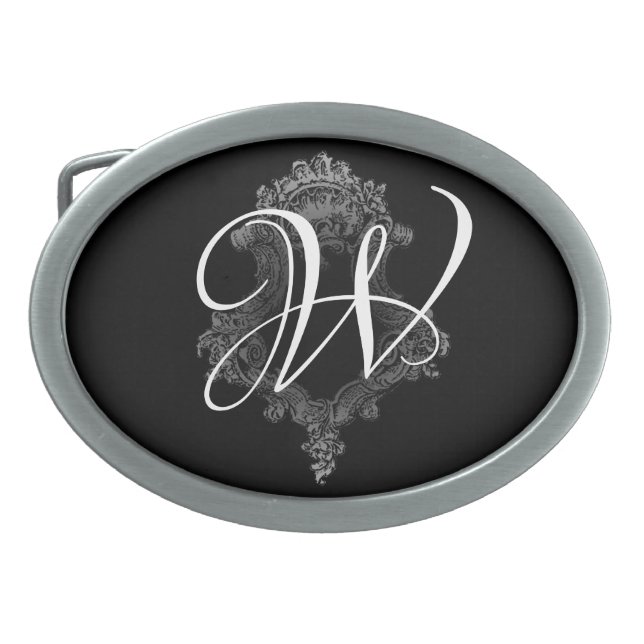Personalized Monogram Initial Belt Buckle (Front)