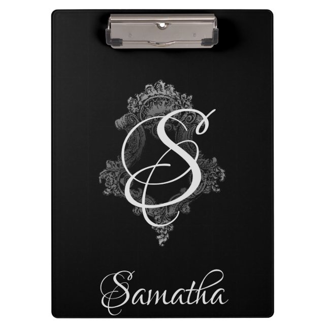 Personalized Monogram Initial  Clipboard (Front)
