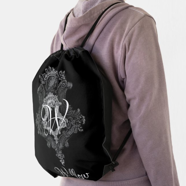 Personalized Monogram Initial Drawstring Backpack (Insitu)