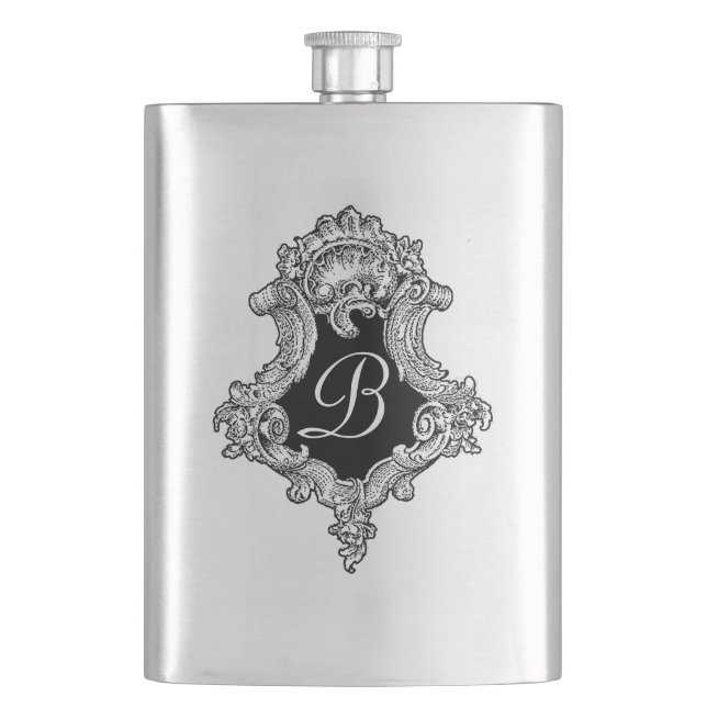 Personalized Monogram Initial Flask (Front)