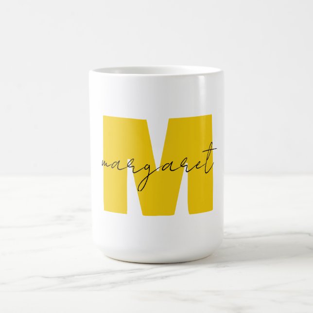 Personalized Monogram Initial Letters Name Coffee Mug (Center)