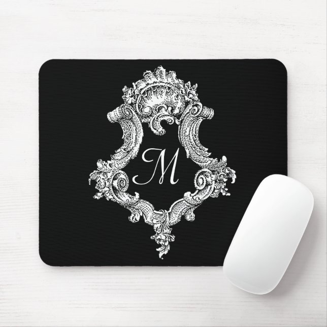 Personalized Monogram Initial Mouse Pad (With Mouse)