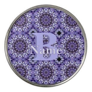 Personalized Monogram Initial Name Floral Art Golf Ball Marker