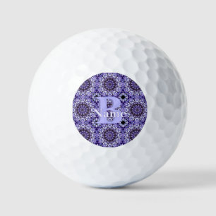 Personalized Monogram Initial Name Floral Art Golf Balls