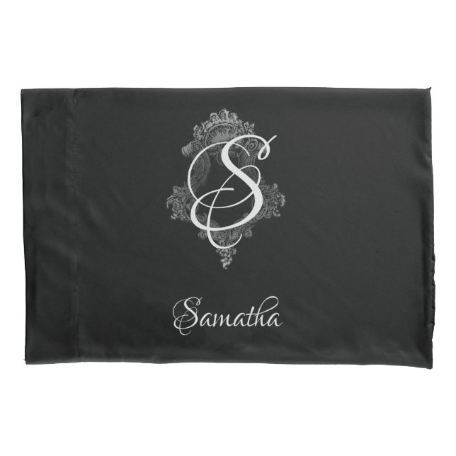 Personalized Monogram Initial  Pillow Case (Front)
