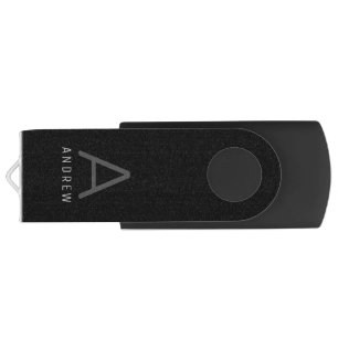 Personalized Monogram Initial Simple Name Flash Drive