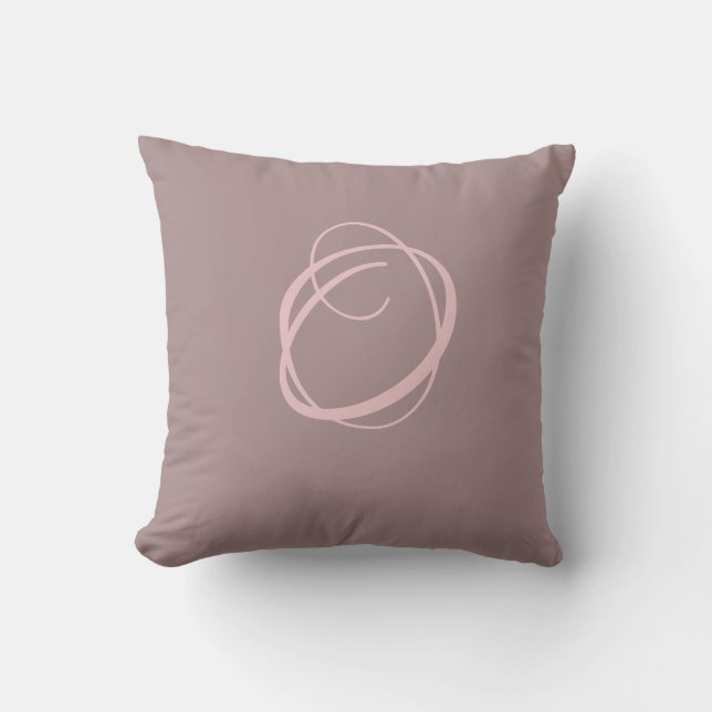 Personalized Monogram Initial Throw Pillow (Front)