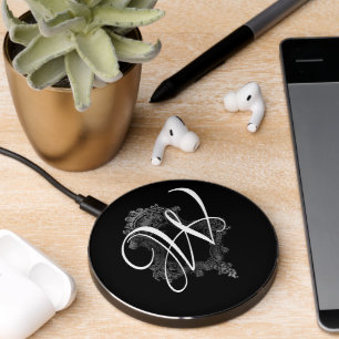 Personalized Monogram Initial  Wireless Charger