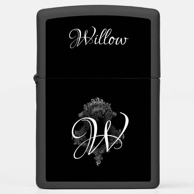 Personalized Monogram Initial  Zippo Lighter (Front)