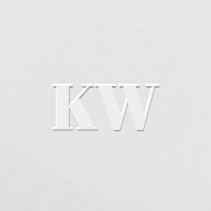 Personalized Monogram Initials Bold Serif Classic Embosser