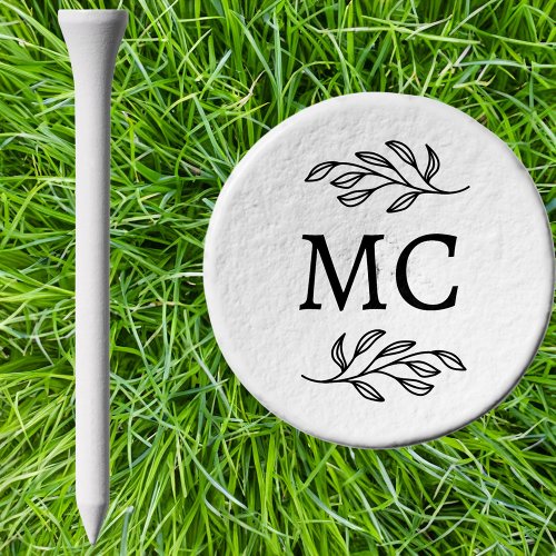 Personalized Monogram Initials Botanical Leaf Golf Tees