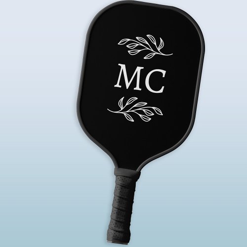 Personalized Monogram Initials Botanical Leaf Pickleball Paddle