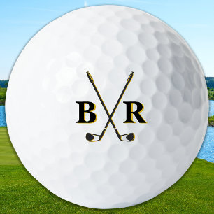 Personalized Monogram Initials Elegant Golfer Golf Balls