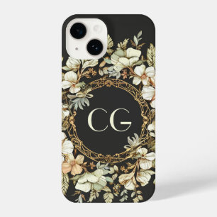 Personalized Monogram initials, floral phone case