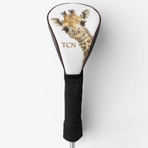 Personalized Monogram Initials Giraffe  Golf Head Cover