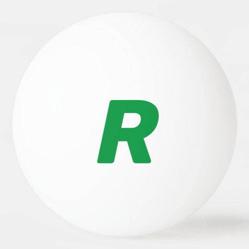 Personalized Monogram Initials Yellow Green Custom Ping Pong Ball