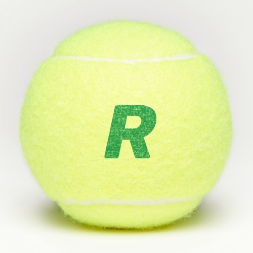 Personalized Monogram Initials Yellow Green Custom Tennis Balls