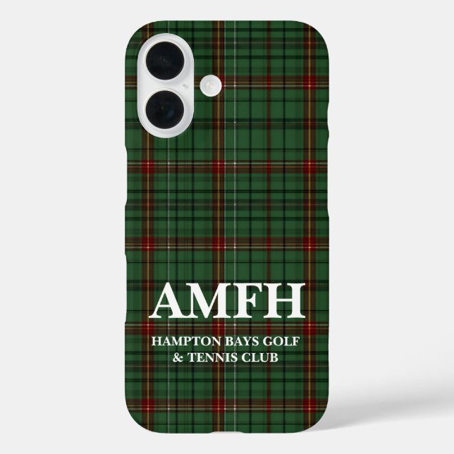 Personalized Monogram iPhone Case Golf Enthusiasts (Back)