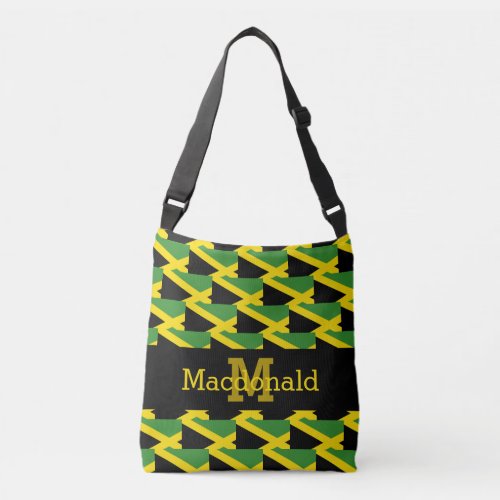 Personalized Monogram JAMAICA FLAG Crossbody Bag