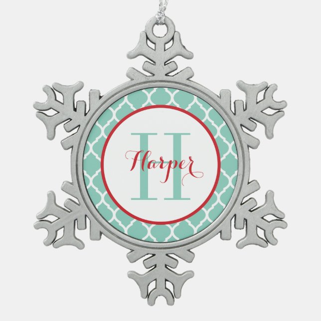 Personalized Monogram Keepsake Ornament (Front)