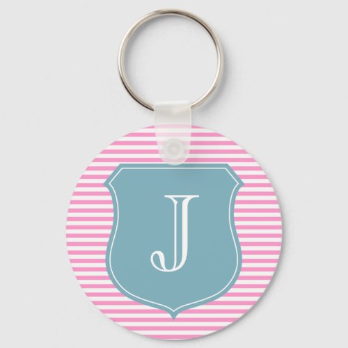 Personalized monogram keychain  initial J letter