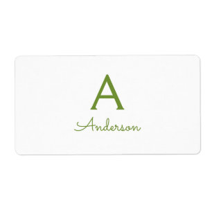 Personalized Monogram Label
