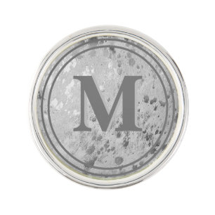 Personalized Monogram lapel pin groom groomsmen