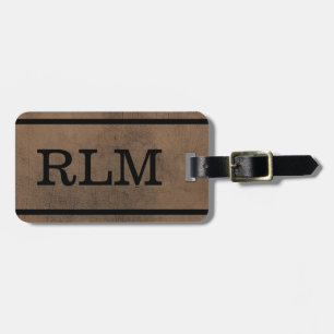 Personalized Monogram Leather Look Luggage Tag