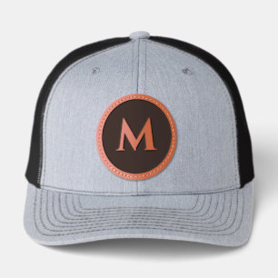 Personalized Monogram Leather Patch Hat