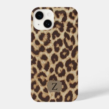 Personalized Monogram Leopard Print Iphone 14 Case by bestgiftideas at Zazzle