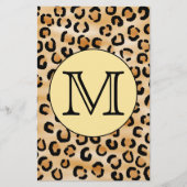 Personalized Monogram Leopard Print Pattern. (Front)