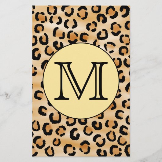 Personalized Monogram Leopard Print Pattern. (Front)