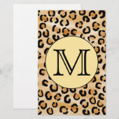 Personalized Monogram Leopard Print Pattern. (Front/Back)