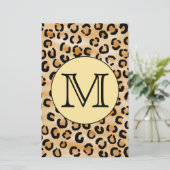 Personalized Monogram Leopard Print Pattern. (Standing Front)