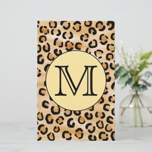 Personalized Monogram Leopard Print Pattern. (Standing Front)