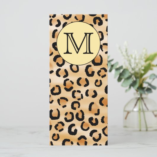 Personalized Monogram Leopard Print Pattern. (Standing Front)