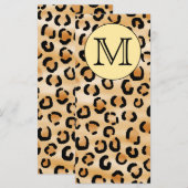 Personalized Monogram Leopard Print Pattern. (Front/Back)