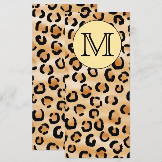 Personalized Monogram Leopard Print Pattern. (Front/Back)
